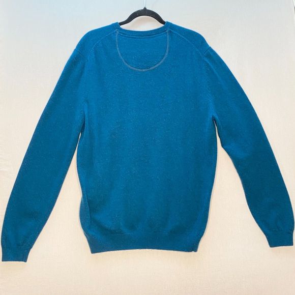 Mc Neal Mens Crewneck Sweater XL Mavericks Blue Merino Wool Cashmere Blend - Picture 5 of 14